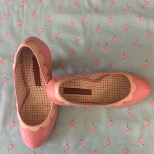 BAIT But Another Innocent Tale Varah Pink Patent Heels size 9 Round Toes Scallop